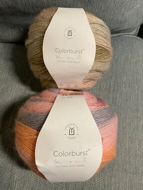 Universal Yarn Colorburst Multicolor set of 2 colors lg 200g balls, merino wool